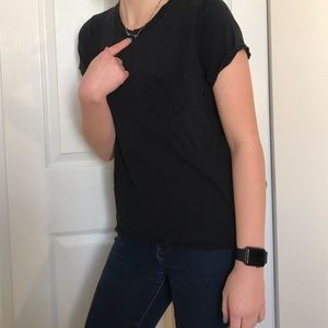 Black Short Sleeve Madewell Tee